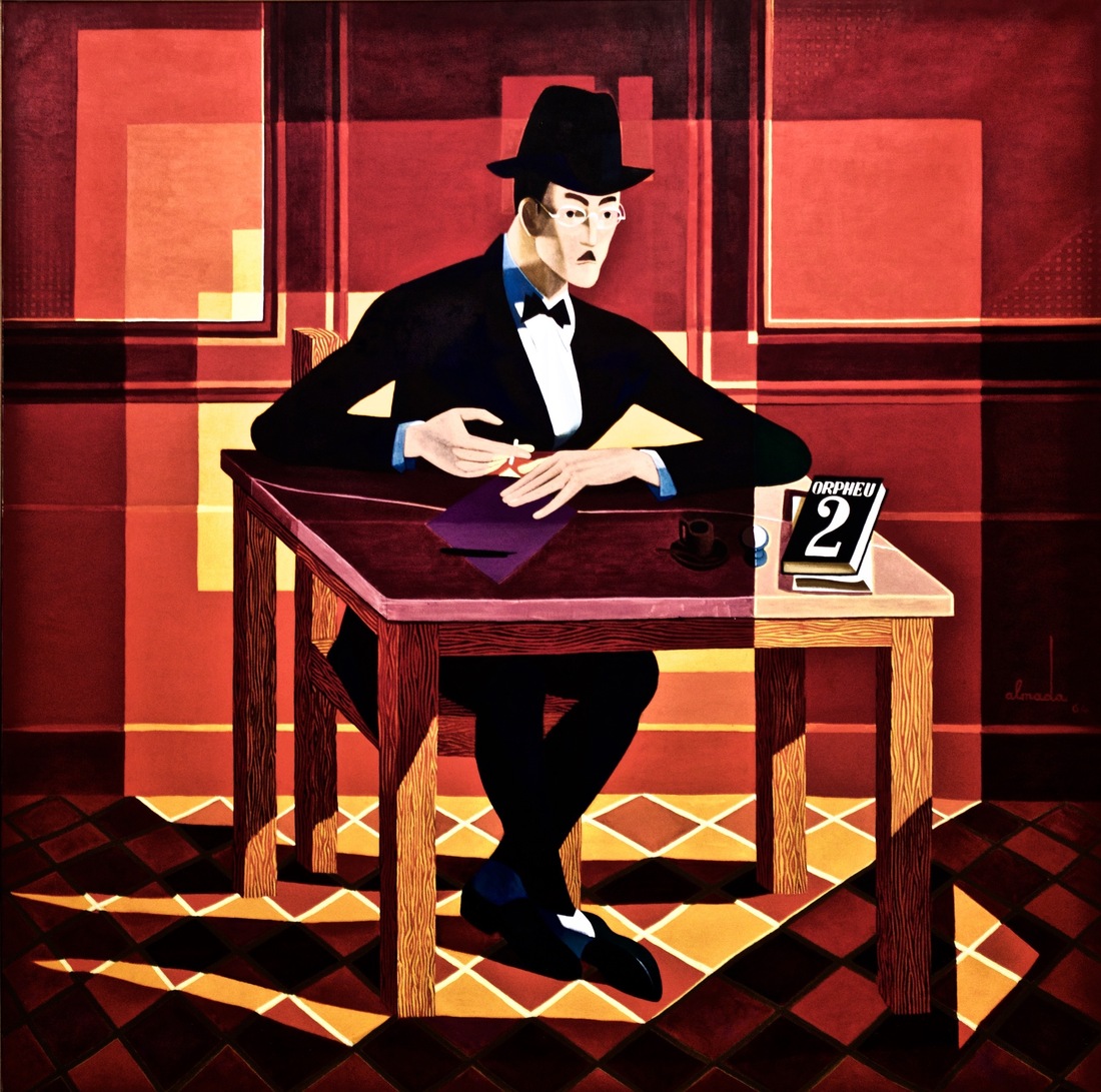 Portrait of Fernando Pessoa by José de Almada Negreiros, realized in 1964